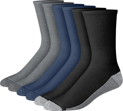 Vista 27 de Hanes Calcetines acolchados Max para hombre, absorben la humedad con control de olores, paquete múltiple