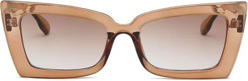Vista 3 de MRJHS Gafas de sol vintage para mujer ojo de gato gafas de sol retro marco cuadrado gafas UV400 protección moda