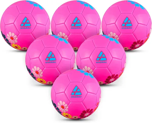 Vista 16 de Balón de fútbol Vizari con flores Azul