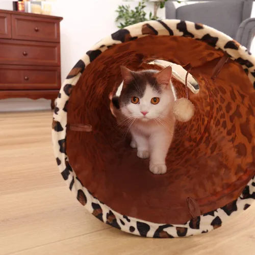 Vista 6 de PAWZ Road Túnel plegable XL para gatos gordos y conejos – Túnel de juego extra ancho para mascotas de 51 x 12 pulgadas con diámetro de 12 pulgadas
