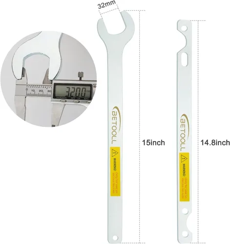 Vista 2 de BETOOLL Llave de tuerca de embrague de ventilador de 1.260 in, kit de herramientas de extracción de bomba de agua, compatible con BMW E34 E39 E36