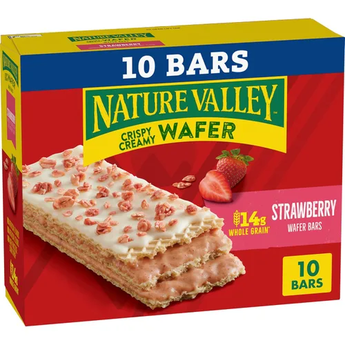 Vista 5 de Nature Valley Barras de Waffle Cremosas y Crujientes, Arándano, Grano Entero, 5 Barras, 6.5 oz