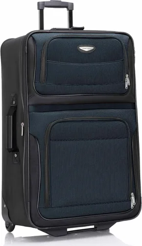 Vista 64 de Travel Select Amsterdam - Equipaje vertical y expansible con ruedas, marino
