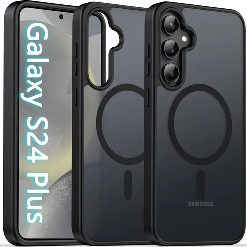 Vista 91 de Oterkin Funda magnética para Samsung Galaxy A17 mate, funda de teléfono A17 compatible con MagSafe esmerilada, translúcida, a prueba de golpes Negro