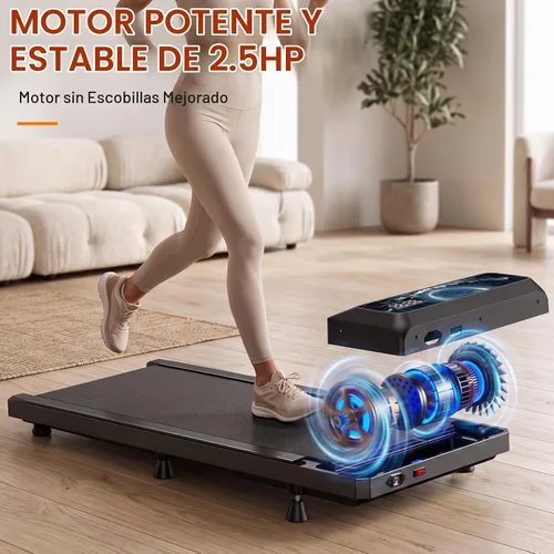 Vista 6 de Walking with Incline Pad and Handle Bar, 2.5HP Low Noise Treadmill, 270lbs