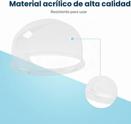 Vista 2 de ROVSUN Cubierta de escudo de burbujas para máquina de algodón de azúcar, cúpula de 21 pulgadas para máquina comercial de hilo dental transparente