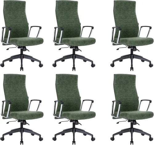 Vista 20 de LeisureMod Hilton Leather Executive Office Chair, Adjustable Height Negro