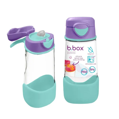 Vista 25 de b.box Sport Spout Kids - Botella de agua para la escuela, botella de agua Azul (Blue Slate)