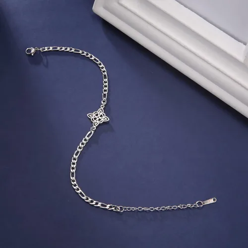Vista 31 de Pulsera de nudo de bruja, nudo celta, símbolo de Wicca pagana, nudo mágico, pulsera de joyería de brujería, pulsera de acero inoxidable ajustable