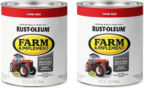 Vista 14 de Rust-Oleum Farm & Implement 280176 - Pintura esmaltada, galón, naranja (Allis Chalmers Orange)