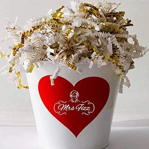 Vista 4 de Relleno de papel de corte arrugado para embalaje y llenado de cestas de regalo (0.5 libras), rosa