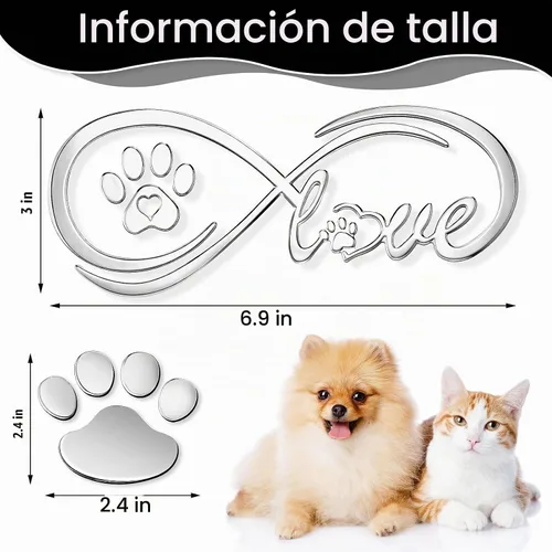 Vista 2 de Frienda 10 piezas de calcomanías 3D con huella de pata de perro para auto, calcomanías para ventanas, calcomanías de pata de perro
