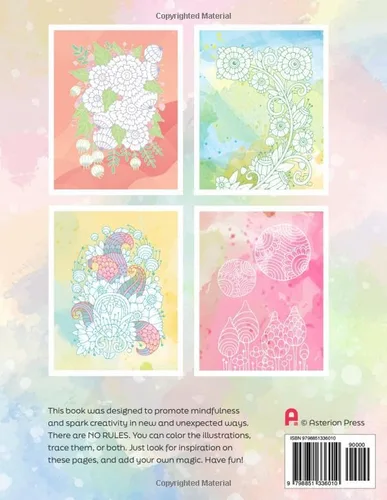 Vista 2 de Alien Flowers Two-Way Coloring Book Coloring & Tracing To Spark Creativity. (Two-Way Coloring Book Series)