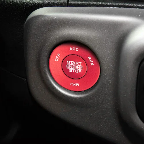 Vista 8 de LECART Accesorios para Interior de Coche Rojo Botón de Arranque y Parada del Motor Adhesivos de Cubierta Compatible con Jeep Wrangler JL JLU