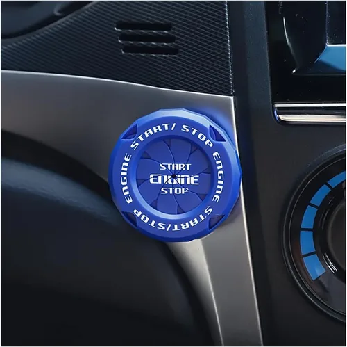 Vista 10 de carleef Cubierta de botón de arranque para automóvil, cubierta de botón de arranque para decoración de automóvil y protección de botón, accesorios