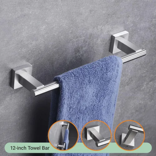 Vista 5 de Hoooh - Toallero de baño de acero inoxidable para baño, cocina, montaje en pared