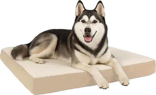 Vista 14 de PETMAKER Cama ortopédica para perros, cama para perros de espuma viscoelástica de 2 capas con funda Sherpa lavable a máquina, cama para perros