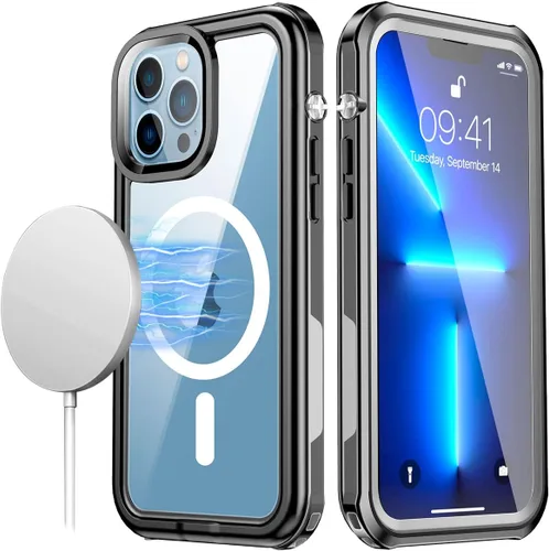 Vista 9 de AICase Funda para iPhone 13 Pro Max/12 Pro Max con protector de vidrio, protección contra caídas de alta resistencia, cuerpo completo, a prueba