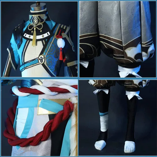 Vista 6 de Genshin Impact Gorou - Disfraz de cosplay para Halloween carnaval Navidad cosplay espectáculo de cómic con máscara