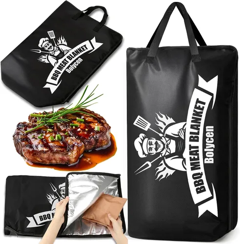 Vista 9 de Manta de barbacoa mejorada para descansar carne, freidora de aire, cocina, campamento, hornear, fiesta, accesorios esenciales para ahumador, manta
