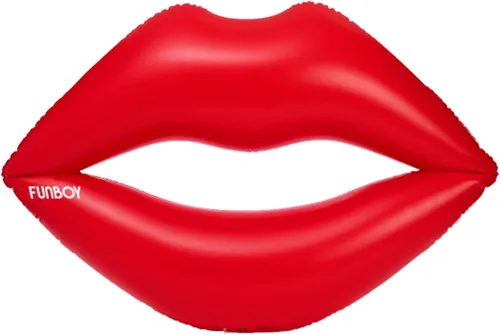 Vista 5 de Funboy LIPS17 - Flotador inflable con forma de labios rosas rosado Lips