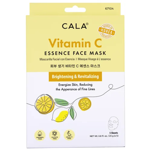 Vista 8 de Cala Mascarillas faciales con esencia de aloe vera (paquete de 5) – Hojas de mascarilla ultrafinas con extractos de plantas + aminoácidos