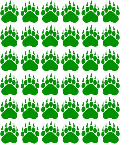 Vista 13 de VWAQ Calcomanías de suelo con estampado de huellas de oso, calcomanías de pared para despegar y pegar, 36 unidades (negro)