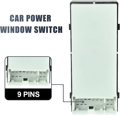 Vista 5 de X AUTOHAUX Interruptor eléctrico del elevalunas delantero derecho del lado del pasajero 25411-JA02A Reemplazo para Nissan Altima Hybrid 2007-2011