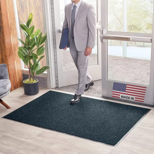 Vista 13 de Consolidated Plastics Tapete para secar con cepillo - Hecho en EE. UU., alfombra resistente para puerta comercial para entradas de Marrón