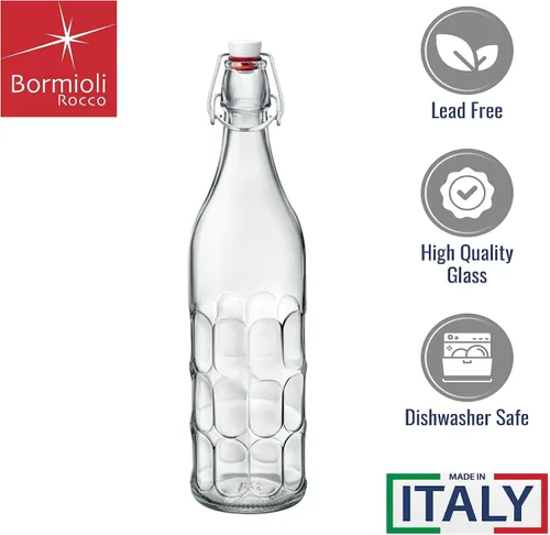 Vista 3 de Bormioli Rocco Moresca - Botella de 33.75 onzas, transparente, individual