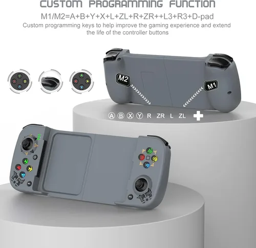 Vista 6 de Joso Control inalámbrico para Android, iPhone, Bluetooth Gamepad Joysticks para Samsung Galaxy 222120, iPhone 1414 Plus14 Pro14 Pro Max13 Pro Max
