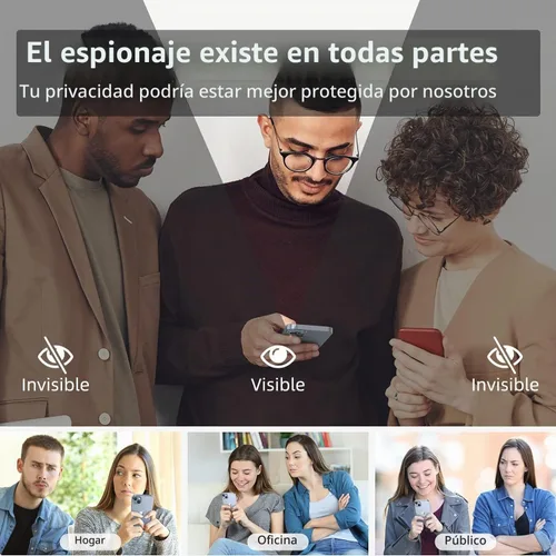 Vista 7 de ruwa Protector de pantalla de privacidad para iPhone 12 Pro Max [6.7 pulgadas] [2 unidades] Película de vidrio templado antiespía con marco
