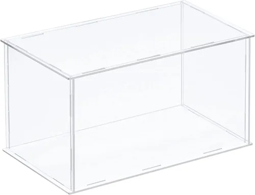 Vista 12 de MECCANIXITY Vitrina de acrílico Caja de plástico transparente montar escaparate a prueba de polvo 14x6.3x4.1 pulgadas para artículos coleccionables