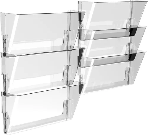 Vista 10 de Storex Archivadores de pared, tamaño legal, 16 x 10.55 x 4 pulgadas, transparentes, juego de 2 (70224A06C)