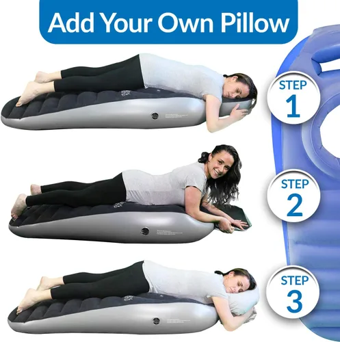 Vista 2 de Una almohada de embarazo, la mejor almohada de embarazo para dormir propensa, almohada corporal de embarazo, almohada de maternidad, cama de Gris