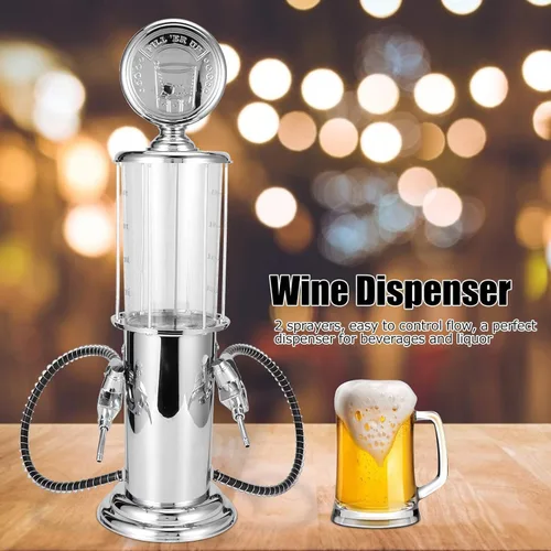 Vista 3 de Dispensador de licor, bomba de gas de metal, boquilla dispensadora de bebidas, cerveza, vino, bebida, decantador de licor para cócteles de vodka