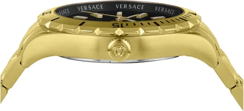Vista 2 de Versace Reloj de pulsera IP oro amarillo Hellenyium de 1.654in VE3A00820 para hombre, IP oro amarillo, Hellenyium
