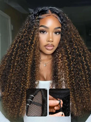 Vista 20 de Pelucas de cabello humano Bob de Beauty Forever, rubia con raíces marrones, parte lateral, corte recto, 7x5 encaje HD, adiós a los nudos, peluca Bob