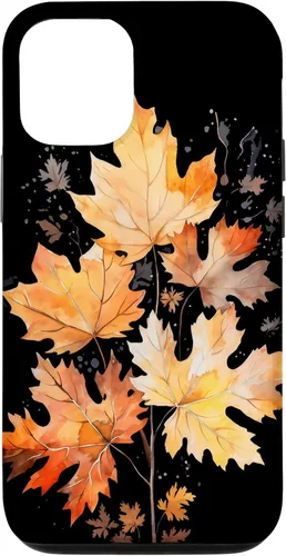 Vista 26 de iPhone 16 Autumn Leaves Watercolor Art Fall Season Thanksgiving Case