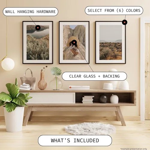 Vista 2 de Craig Frames Marco de fotos personalizado, hecho a pedido, cualquier tamaño, moderno Madera de ingeniería, vidrio en pequeño y plexiglás