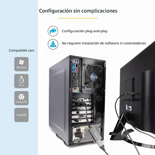 Vista 6 de StarTech DVI-D a DisplayPort - Adaptador y convertidor, 1920x1200, USB