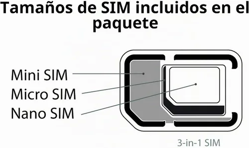 Vista 3 de Simple Mobile Traiga su propio kit SIM prepago para teléfono Tarjeta SIM CDMA 3 en 1