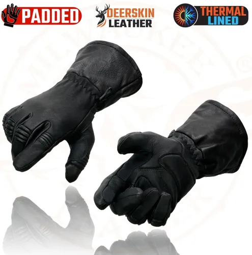 Vista 6 de Milwaukee MG7505 - Guantes de piel para hombre, color negro G039-NEGRO