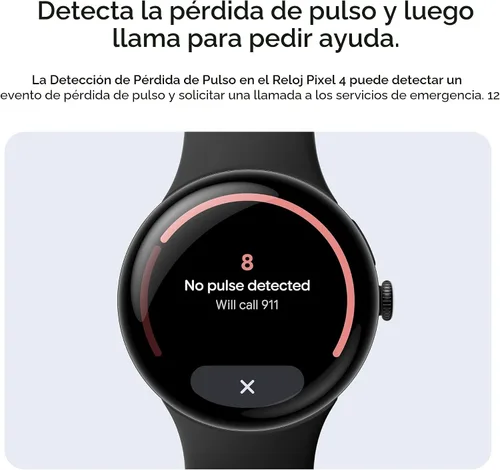 Vista 8 de Google Pixel Watch 4 (41mm) - Reloj inteligente Android - Monitor de frecuencia cardíaca y seguimiento del sueño - Batería de 30 horas - Seguimiento