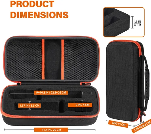 Vista 7 de Funda de micrófono inalámbrico compatible con el sistema de dos micrófonos Negro