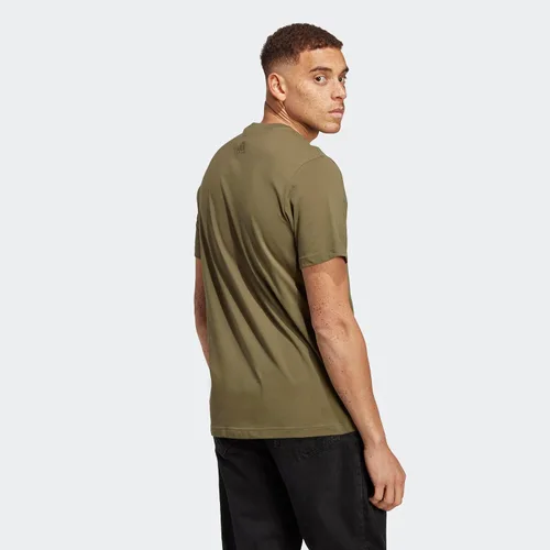 Vista 5 de adidas Camiseta básica con logotipo bordado lineal para hombre