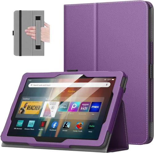 Vista 11 de MoKo - Funda compatible con la tablet Kindle Fire HD 8 y 8 Plus (10ª generación, versión de 2020), funda de soporte plegable y diseño delgado