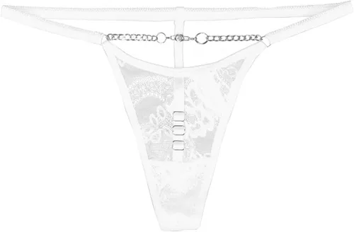 Vista 13 de Women G-String Butterfly Embroidery Lace T Back Bikini Underwear Low-Waist Thongs Briefs Negro (Black Lace)