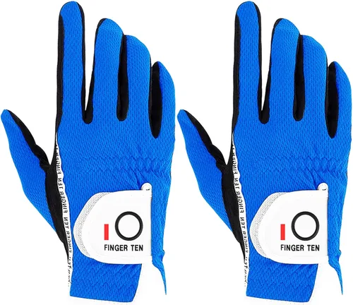 Vista 11 de FINGER TEN Guantes de golf para hombre para golfista diestro o zurdo, agarre para lluvia, valor 2 unidades, guante de golf para mano izquierda