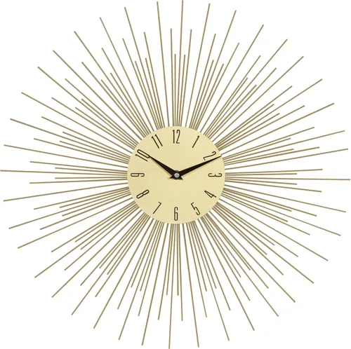 Vista 10 de Deco 79 Reloj de pared de metal Starburst con detalles de cristal, 15" x 1" x 15", cobre